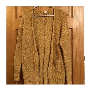 Mustard L Love popcorn Cardigan